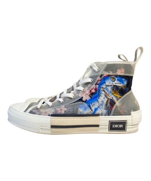 Christian Dior（クリスチャン ディオール）Christian Dior (クリスチャン ディオール) 空山基 (ソラヤマ ハジメ) B23 ラバー×ファブリック ハイカットスニーカー ライトグレー サイズ:42の古着・服飾アイテム