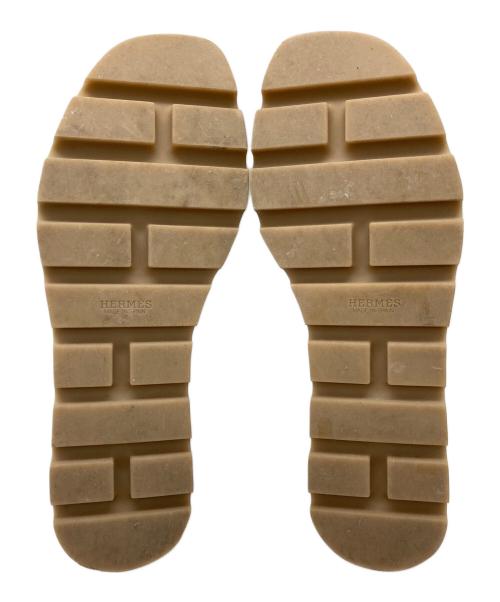 HERMES（エルメス）HERMES (エルメス) コルクサンダル ホワイト×ブラウン サイズ:37の古着・服飾アイテム