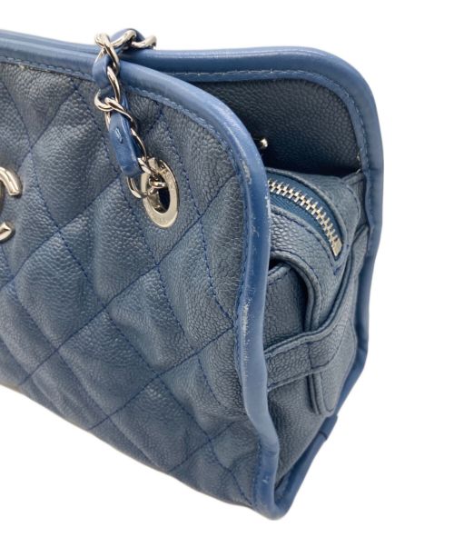 CHANEL（シャネル）CHANEL (シャネル) フレンチリビエラ チェーンショルダーバッグ ブルー サイズ:28の古着・服飾アイテム