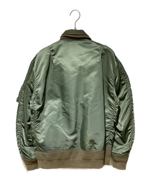 sacai（サカイ）sacai (サカイ) MA-1(エムエーワン)ジャケット カーキ サイズ:1の古着・服飾アイテム