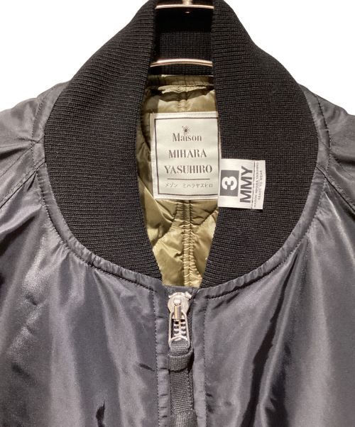 MIHARA YASUHIRO（ミハラヤスヒロ）MIHARA YASUHIRO (ミハラヤスヒロ) 24AW HUGE FLIGHT JACKET（ヒュージフライトジャケット） ブラック サイズ:44の古着・服飾アイテム