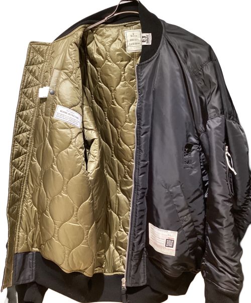 MIHARA YASUHIRO（ミハラヤスヒロ）MIHARA YASUHIRO (ミハラヤスヒロ) 24AW HUGE FLIGHT JACKET（ヒュージフライトジャケット） ブラック サイズ:44の古着・服飾アイテム