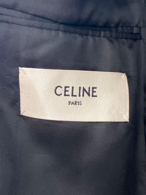 CELINE（セリーヌ）CELINE (セリーヌ) 格子柄テーラードジャケット ライトグレー サイズ:38の古着・服飾アイテム