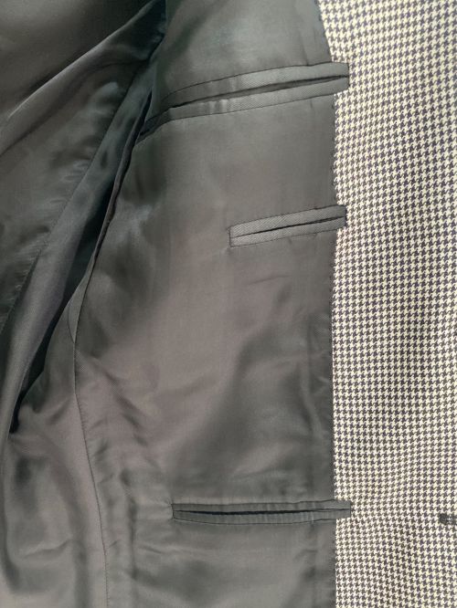 CELINE（セリーヌ）CELINE (セリーヌ) 格子柄テーラードジャケット ライトグレー サイズ:38の古着・服飾アイテム