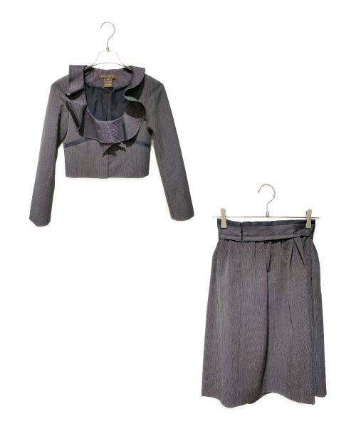 LOUIS VUITTON（ルイ ヴィトン）LOUIS VUITTON (ルイ ヴィトン) セットアップブラウス ダークグレー サイズ:34の古着・服飾アイテム