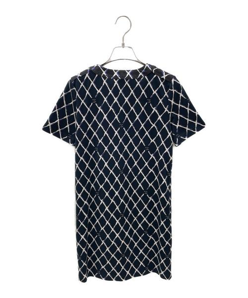 CHANEL（シャネル）CHANEL (シャネル) ココマーク ノーカラーロングシャツ ネイビー サイズ:34の古着・服飾アイテム