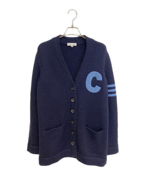CELINE（セリーヌ）CELINE (セリーヌ) ラインカーディンガン ネイビー サイズ:Sの古着・服飾アイテム