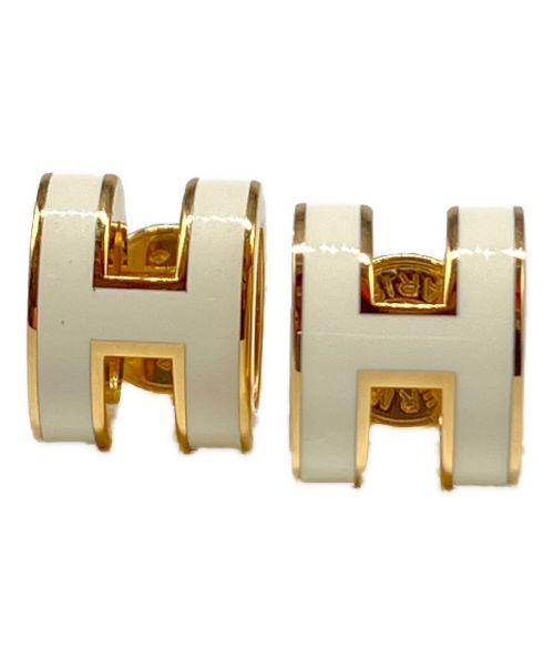 HERMES（エルメス）HERMES (エルメス) ポップHミニピアス オフホワイト サイズ:MINI/ミニの古着・服飾アイテム