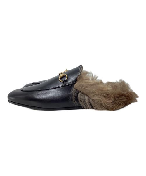 GUCCI（グッチ）GUCCI (グッチ) ホースビットファーミュール ブラック サイズ:40の古着・服飾アイテム