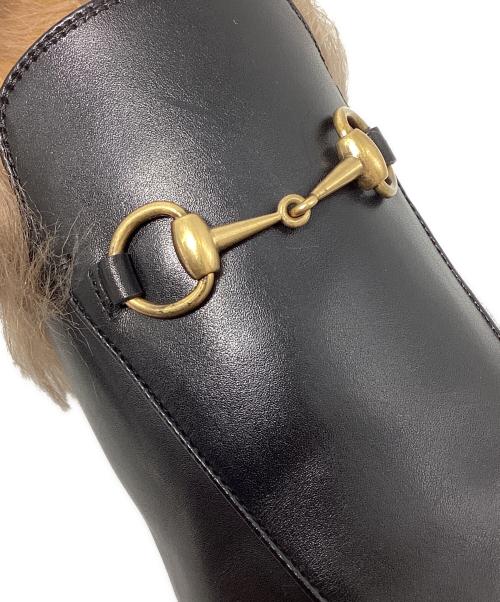 GUCCI（グッチ）GUCCI (グッチ) ホースビットファーミュール ブラック サイズ:40の古着・服飾アイテム