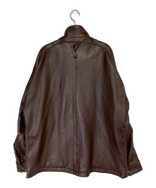 WHITE MOUNTAINEERING（ホワイトマウンテ二アニング）WHITE MOUNTAINEERING (ホワイトマウンテ二アニング) Schott (ショット) SHEEP LEATHER RIDER'S JACKET ブラウン サイズ:XXLの古着・服飾アイテム
