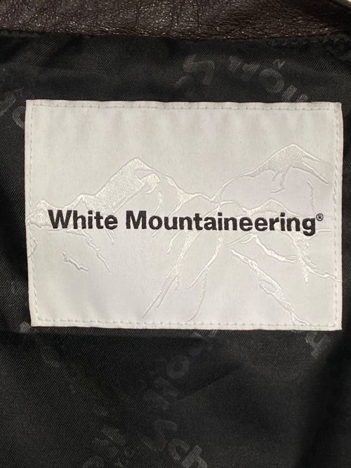 WHITE MOUNTAINEERING（ホワイトマウンテ二アニング）WHITE MOUNTAINEERING (ホワイトマウンテ二アニング) Schott (ショット) SHEEP LEATHER RIDER'S JACKET ブラウン サイズ:XXLの古着・服飾アイテム