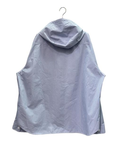 PRADA（プラダ）PRADA (プラダ) フーディー パーカー シャツ ブルー×ホワイト サイズ:Mの古着・服飾アイテム