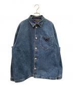 PRADAプラダ）の古着「Padded Denim Shirt」｜インディゴ