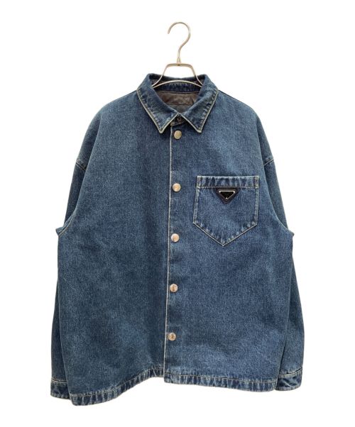 PRADA（プラダ）PRADA (プラダ) Padded Denim Shirt インディゴ サイズ:Lの古着・服飾アイテム
