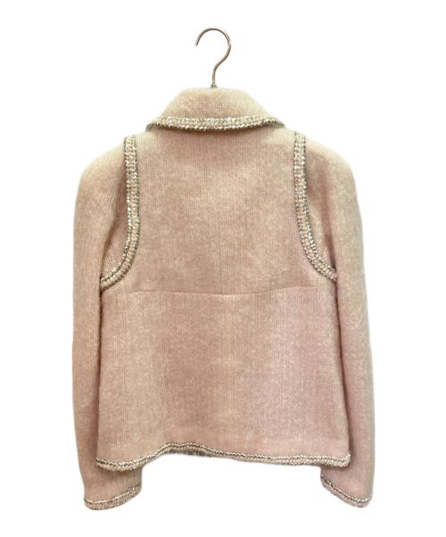 CHANEL（シャネル）CHANEL (シャネル) モヘア混 ツイードジャケット ピンク サイズ:38の古着・服飾アイテム