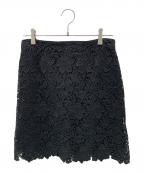 GIVENCHYジバンシィ）の古着「フラワーモチーフスカート」｜ブラック