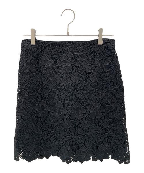 GIVENCHY（ジバンシィ）GIVENCHY (ジバンシィ) フラワーモチーフスカート ブラック サイズ:38の古着・服飾アイテム