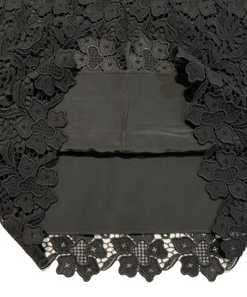 GIVENCHY（ジバンシィ）GIVENCHY (ジバンシィ) フラワーモチーフスカート ブラック サイズ:38の古着・服飾アイテム