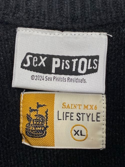 SAINT MICHAEL（セントマイケル）SAINT MICHAEL (セントマイケル) SEX PISTOLS (セックスピストルズ) SP_CREW KNT / I AM A / BLACK ブラック サイズ:XLの古着・服飾アイテム
