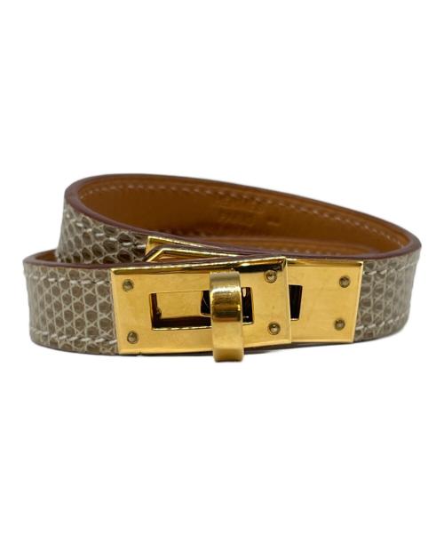 HERMES（エルメス）HERMES (エルメス) ケリーブレスレット ドゥブルトゥール ベージュの古着・服飾アイテム