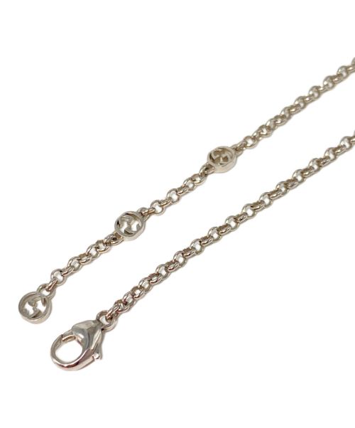 GUCCI（グッチ）GUCCI (グッチ) ストロベリーモチーフネックレス シルバー×レッド サイズ:-の古着・服飾アイテム