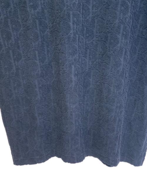 Dior（ディオール）Dior (ディオール) オブリーク テリーコットン ジャカードTシャツ ネイビー サイズ:Ｌの古着・服飾アイテム