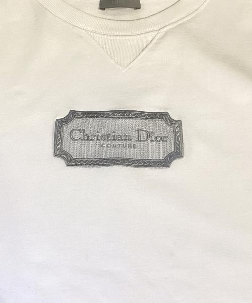 Dior（ディオール）Dior (ディオール) ロゴ刺繍半袖Tシャツ ホワイト サイズ:Ｌの古着・服飾アイテム