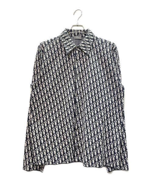Dior（ディオール）Dior (ディオール) オブリーク柄 オーバーシャツ ネイビー サイズ:Lの古着・服飾アイテム
