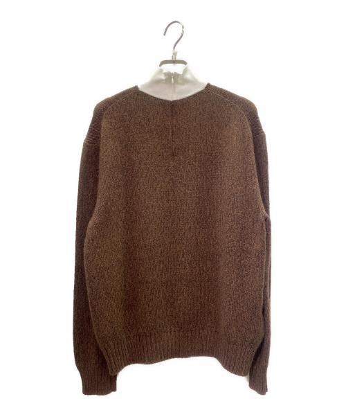 PRADA（プラダ）PRADA (プラダ) ウールカシミヤハイネックニット ブラウン×ホワイト サイズ:38の古着・服飾アイテム