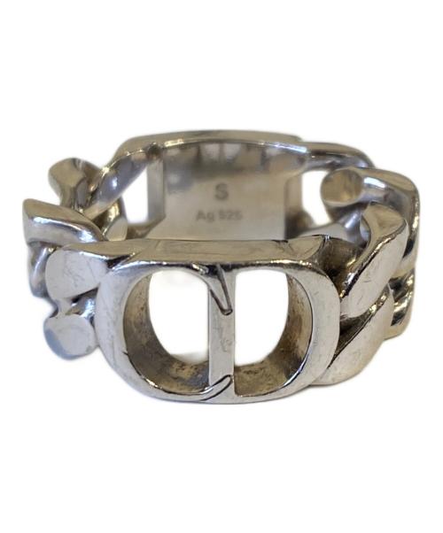 Christian Dior（クリスチャン ディオール）Christian Dior (クリスチャン ディオール) CD Icon チェーンリンク リング シルバー サイズ:Sの古着・服飾アイテム