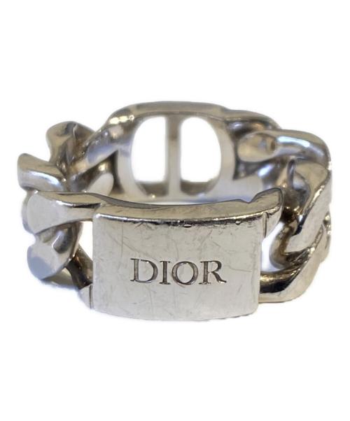 Christian Dior（クリスチャン ディオール）Christian Dior (クリスチャン ディオール) CD Icon チェーンリンク リング シルバー サイズ:Sの古着・服飾アイテム