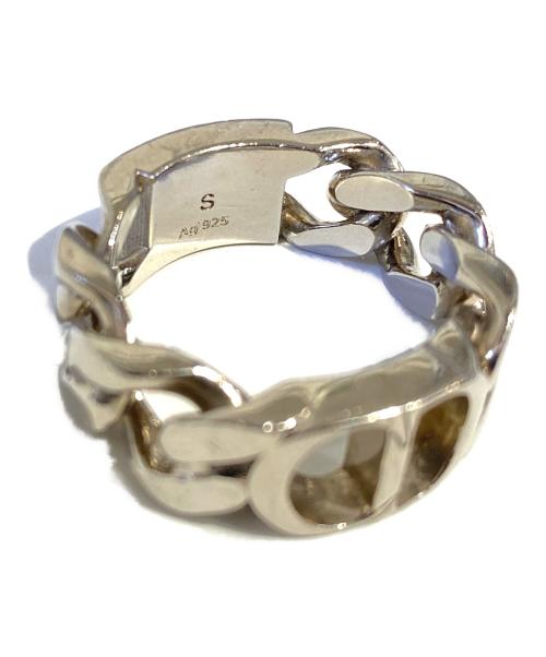 Christian Dior（クリスチャン ディオール）Christian Dior (クリスチャン ディオール) CD Icon チェーンリンク リング シルバー サイズ:Sの古着・服飾アイテム