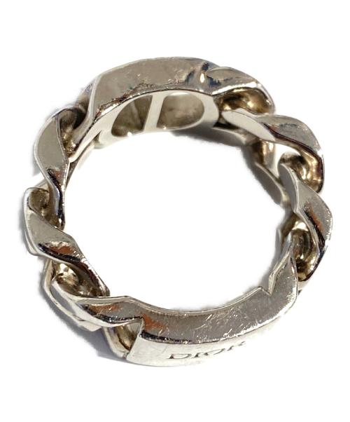 Christian Dior（クリスチャン ディオール）Christian Dior (クリスチャン ディオール) CD Icon チェーンリンク リング シルバー サイズ:Sの古着・服飾アイテム