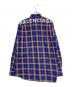 BALENCIAGA (バレンシアガ) バックロゴ ロングスリーブチェックシャツ ブルー サイズ:37：45000円