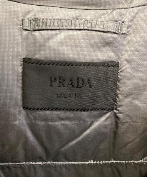 PRADA（プラダ）PRADA (プラダ) ロゴプレートダウンジャケット ブラック サイズ:46の古着・服飾アイテム