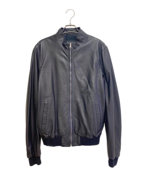 GUCCI（グッチ）GUCCI (グッチ) シングルライダースジャケット ネイビー サイズ:48の古着・服飾アイテム