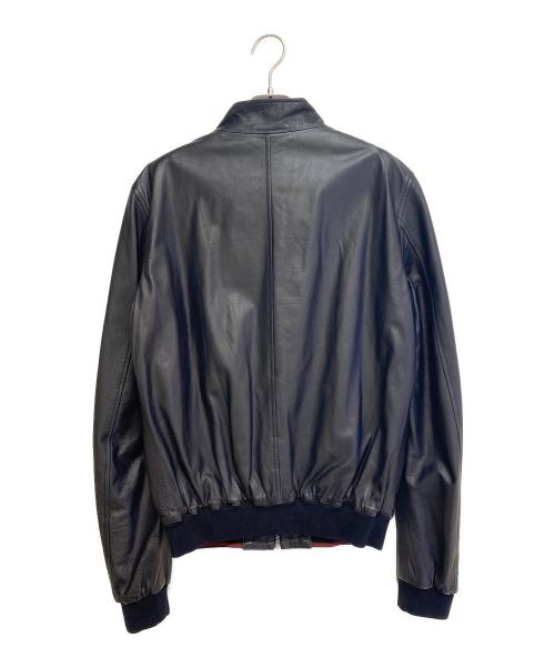 GUCCI（グッチ）GUCCI (グッチ) シングルライダースジャケット ネイビー サイズ:48の古着・服飾アイテム
