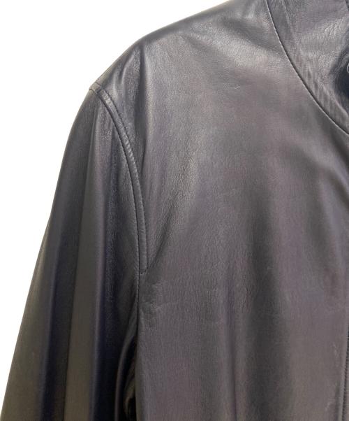 GUCCI（グッチ）GUCCI (グッチ) シングルライダースジャケット ネイビー サイズ:48の古着・服飾アイテム