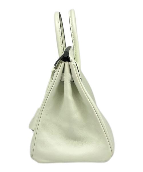 HERMES（エルメス）HERMES (エルメス) バーキン 25/シルバー金具/ヴォースイフト/B刻印 黄緑 サイズ:25の古着・服飾アイテム