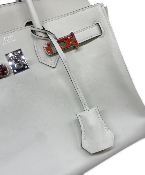 HERMES（エルメス）HERMES (エルメス) バーキン 25/シルバー金具/ヴォースイフト/B刻印 黄緑 サイズ:25の古着・服飾アイテム
