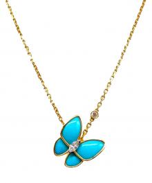 VAN CLEEF & ARPELS（ヴァンクリーフ＆アーペル）の古着「ドゥパピヨン ネックレス」