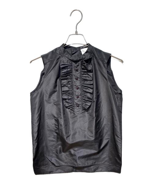 CHANEL（シャネル）CHANEL (シャネル) ノースリーブストーンブラウス ブラック サイズ:36の古着・服飾アイテム