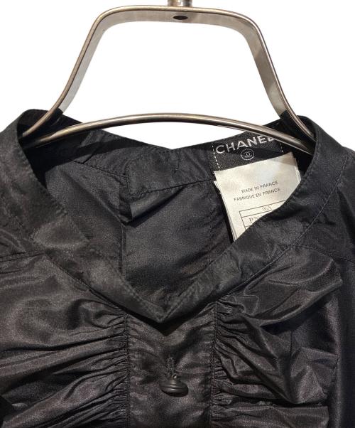 CHANEL（シャネル）CHANEL (シャネル) ノースリーブストーンブラウス ブラック サイズ:36の古着・服飾アイテム
