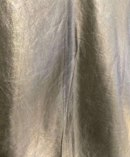 CHANEL（シャネル）CHANEL (シャネル) レザーショートスリーブコート ブラック サイズ:38の古着・服飾アイテム