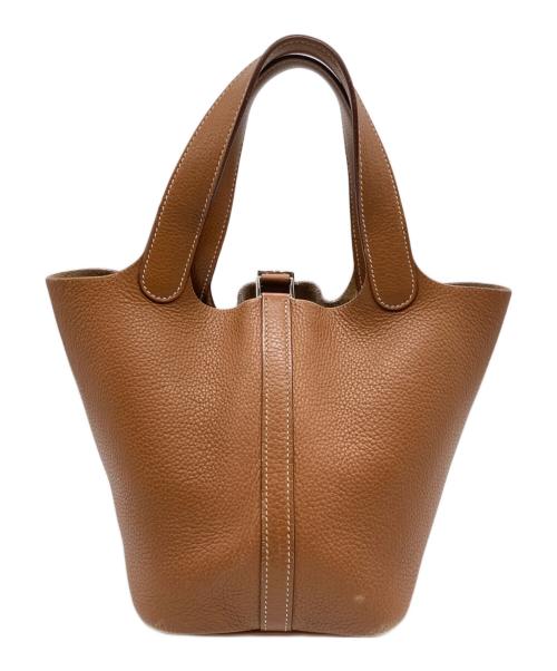 HERMES（エルメス）HERMES (エルメス) ピコタン PM/シルバー金具/ゴールド/トリヨンクレマンス/□K刻印:2007年 ゴールド サイズ:PMの古着・服飾アイテム