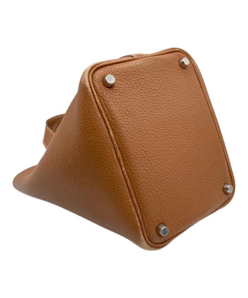 HERMES（エルメス）HERMES (エルメス) ピコタン PM/シルバー金具/ゴールド/トリヨンクレマンス/□K刻印:2007年 ゴールド サイズ:PMの古着・服飾アイテム