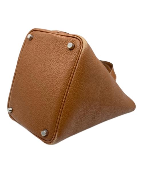 HERMES（エルメス）HERMES (エルメス) ピコタン PM/シルバー金具/ゴールド/トリヨンクレマンス/□K刻印:2007年 ゴールド サイズ:PMの古着・服飾アイテム