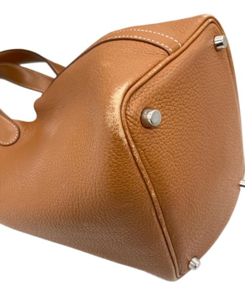 HERMES（エルメス）HERMES (エルメス) ピコタン PM/シルバー金具/ゴールド/トリヨンクレマンス/□K刻印:2007年 ゴールド サイズ:PMの古着・服飾アイテム