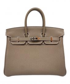 HERMESエルメス）の古着「バーキン 25/シルバー金具/トゴ/エトゥープ/C刻印」｜エトゥープ